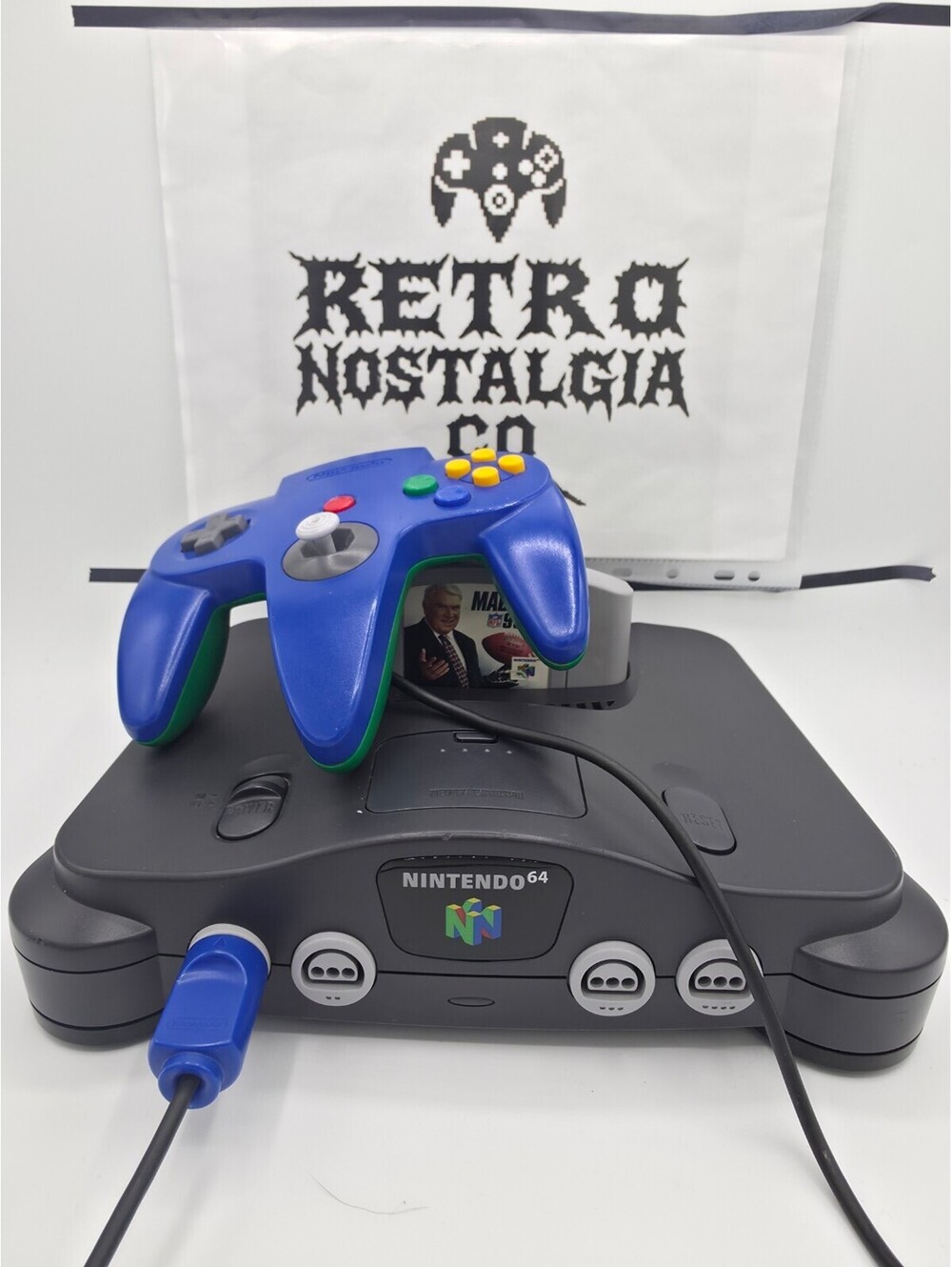 Nintendo 64 Console with controller, game and connections